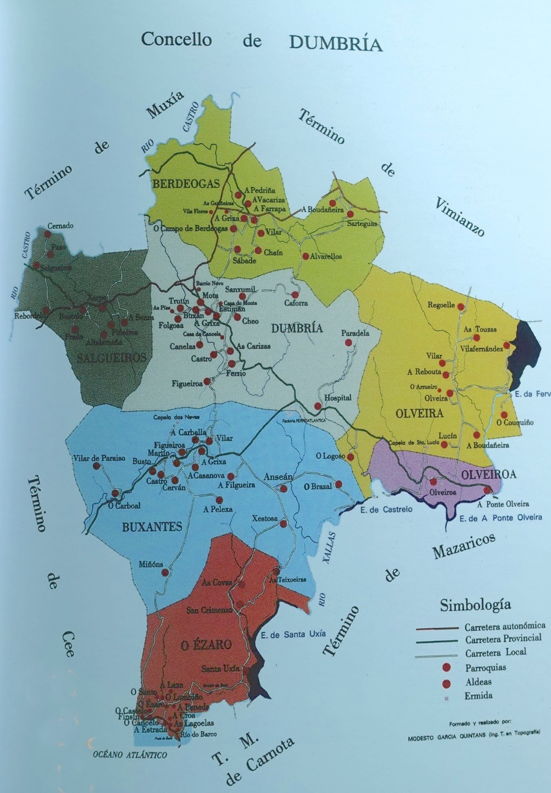 Mapa do Concello de Dumbria