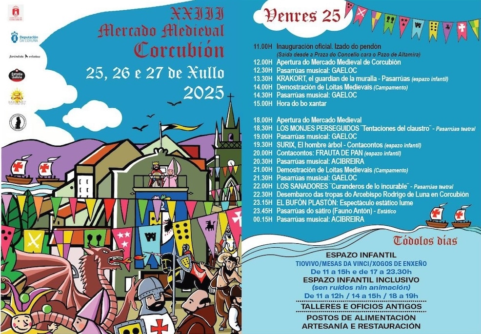 Programa do Mercado Medieval de Corcubion 2025