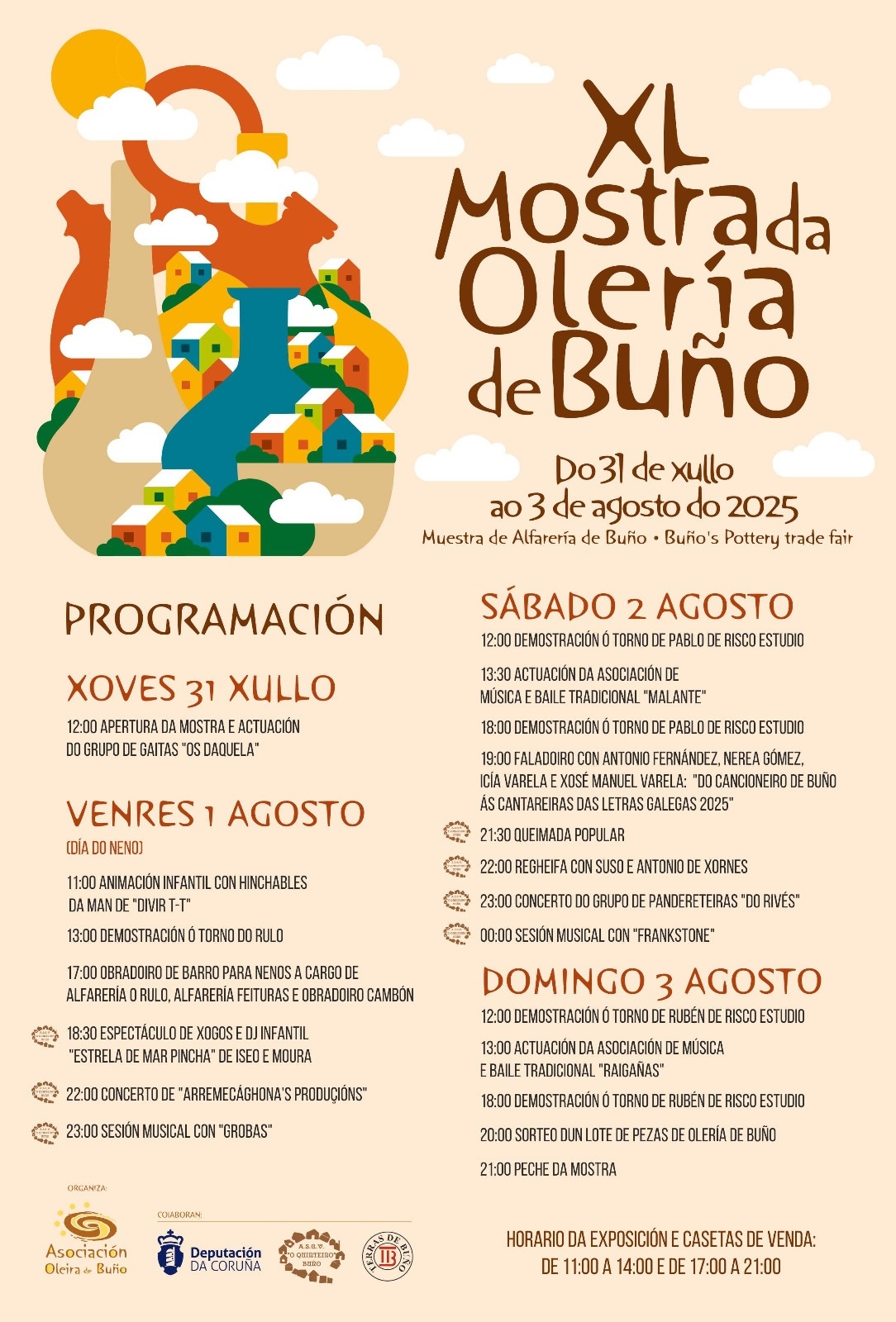 Programa da Mostra da Olería de Buno 2025