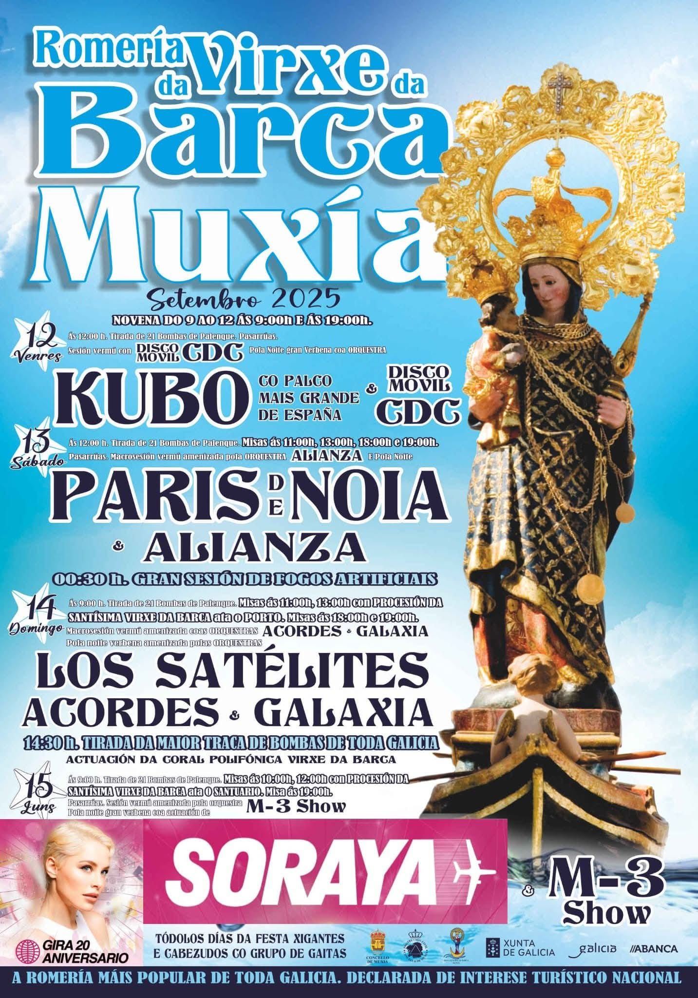 Cartel das Festas da Romaria da Barca Muxia