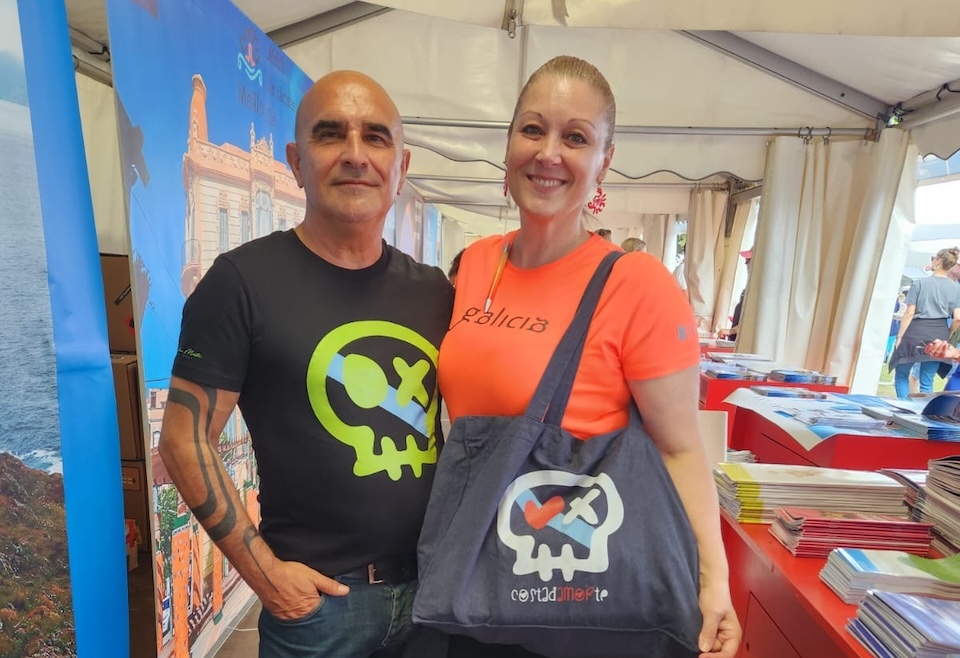 Martín Caamaño Creador de marca Costa da Morte e Alejandra Plaza no Museumsuferfest