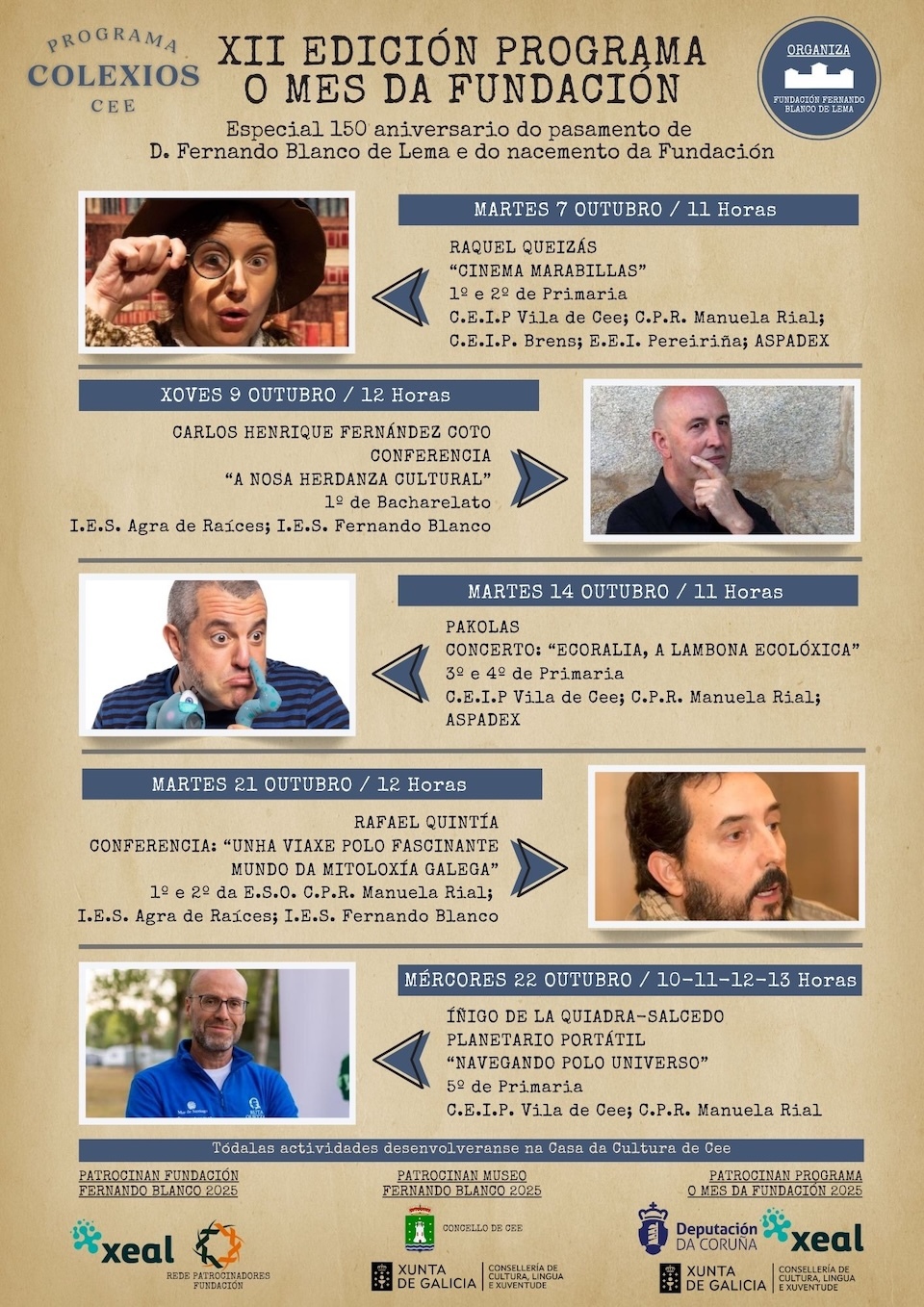CARTEL ACTIVIDADES COLEXIOS