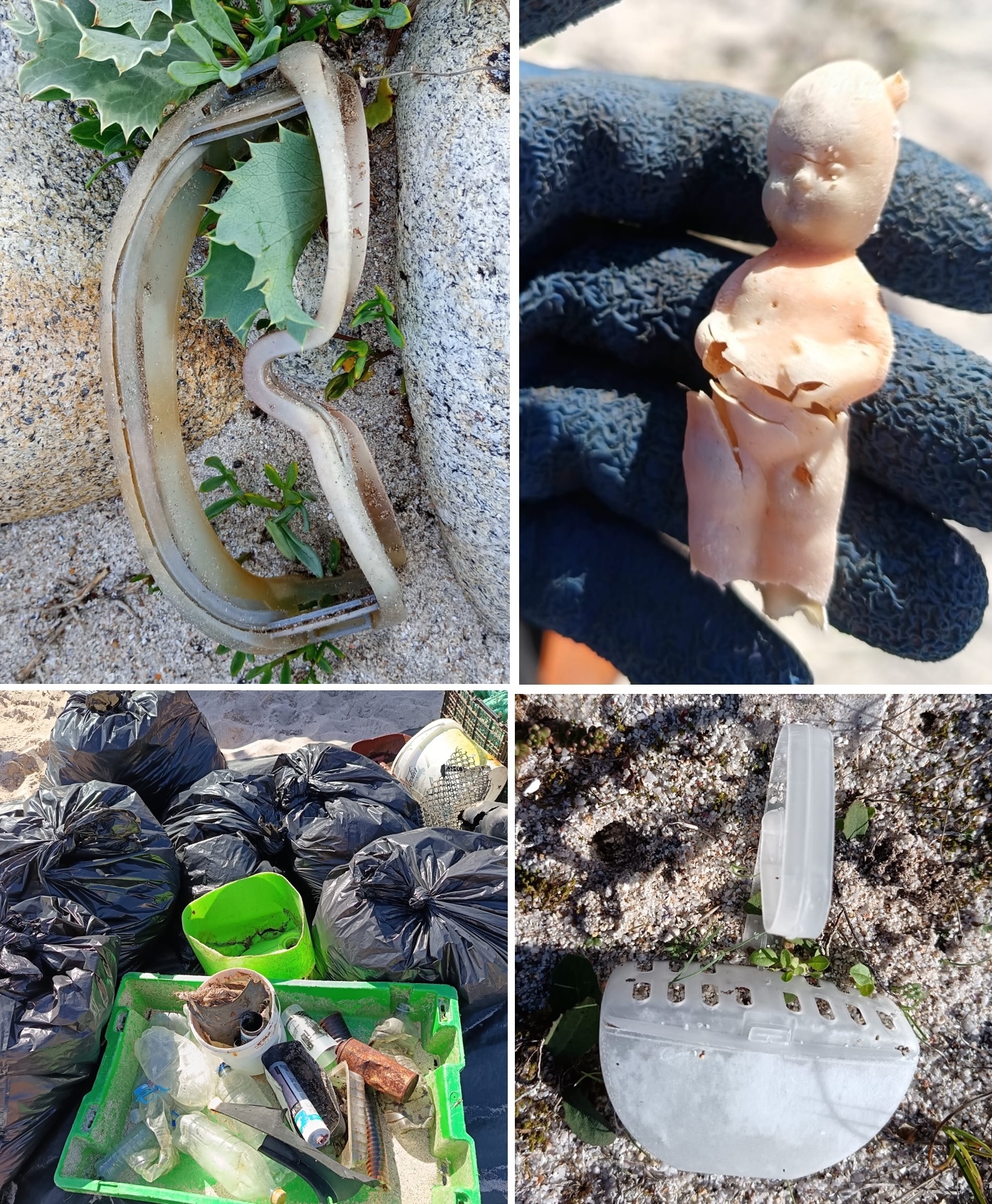 Lixo na Limpeza Praia do Lago Camarinas Mar de Fabula 2