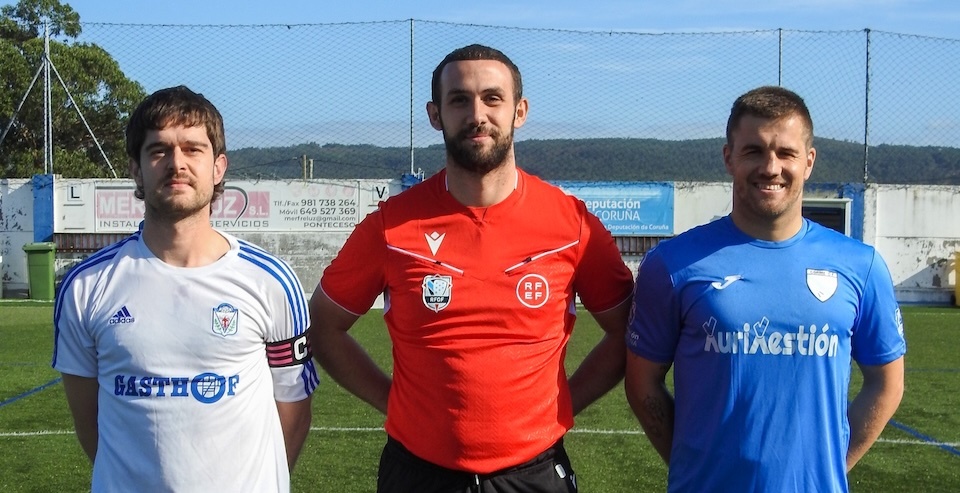 Damian Zas e Lucas Capis de CD Baio e Corme CF co colexiado-Foto- Fin Lema