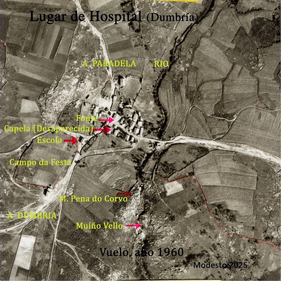 Mapa aereo 1960 Hospita-Dumbria