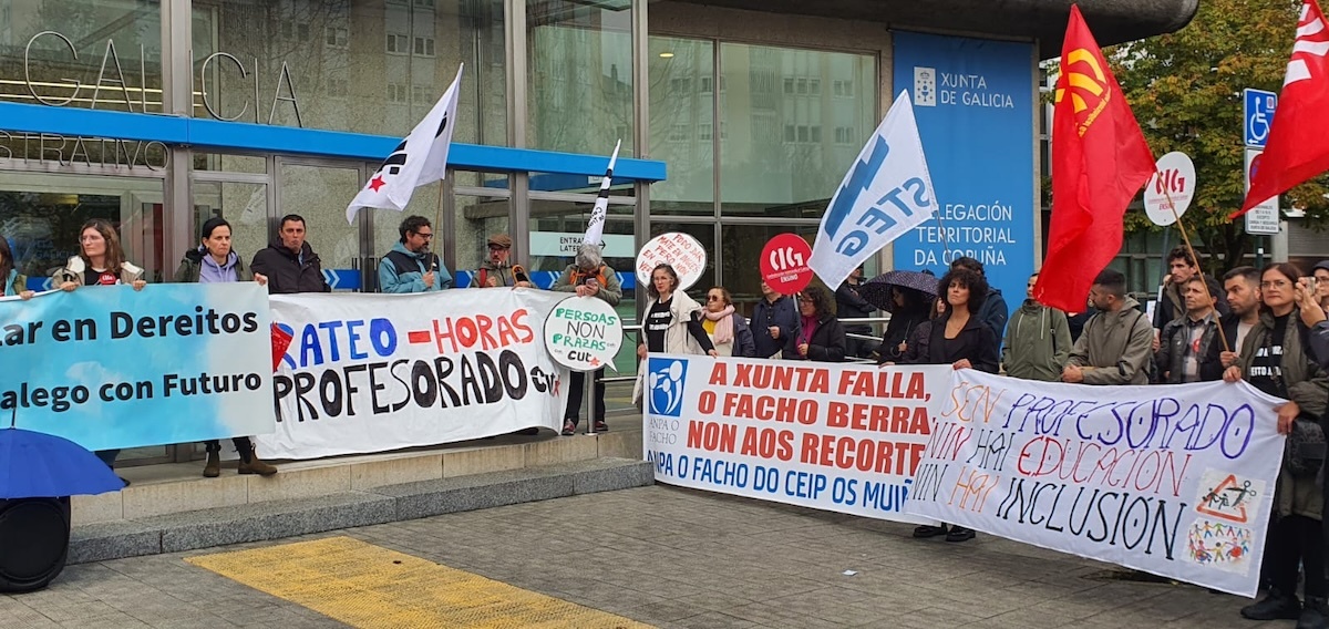 Concentracion na Coruna CIG Ensino