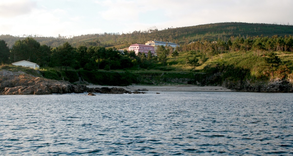 Praia de Restrelo Fisterra dende o mar
