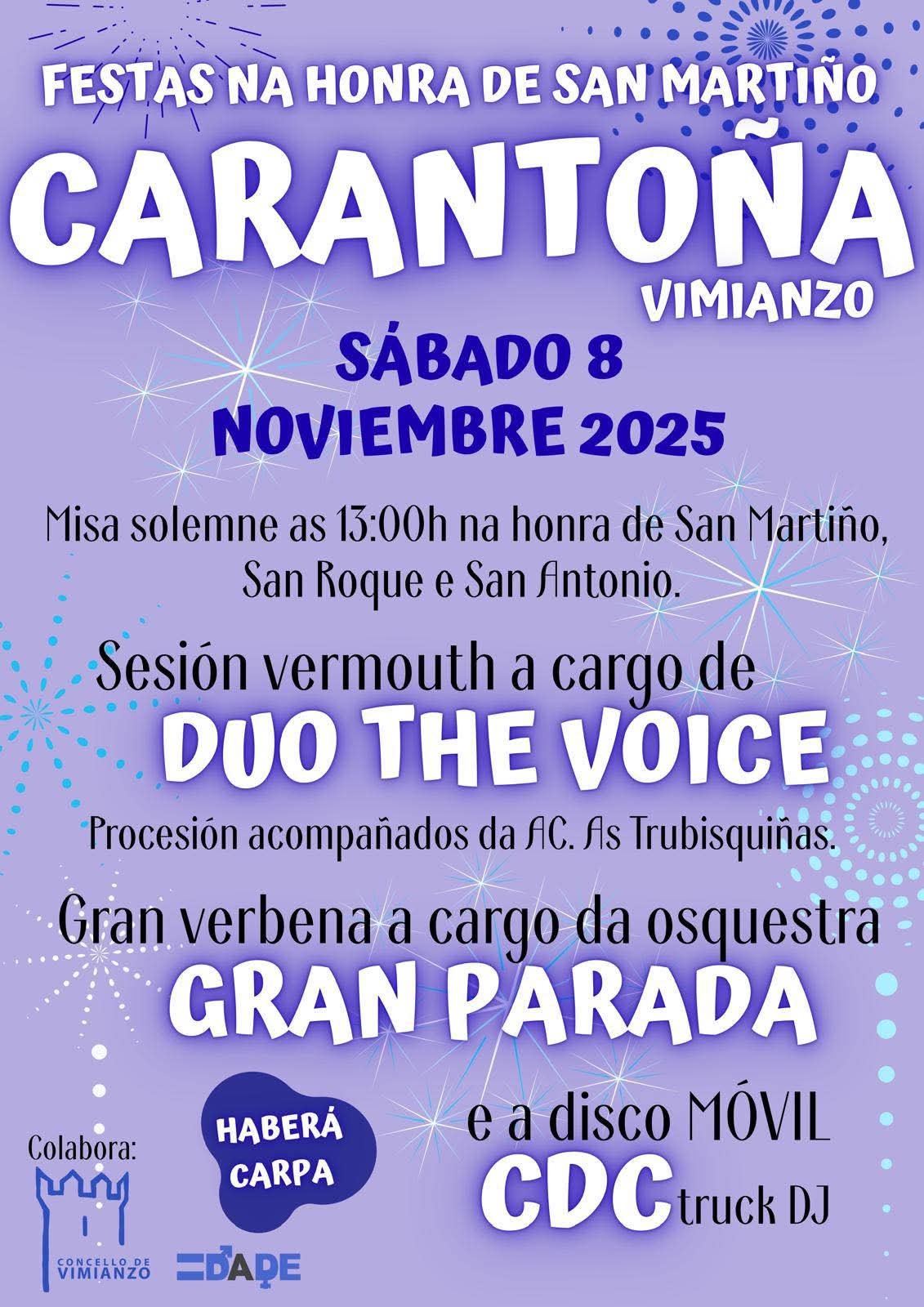 Festas de San Martino de Carantona-Vimianzo 2025
