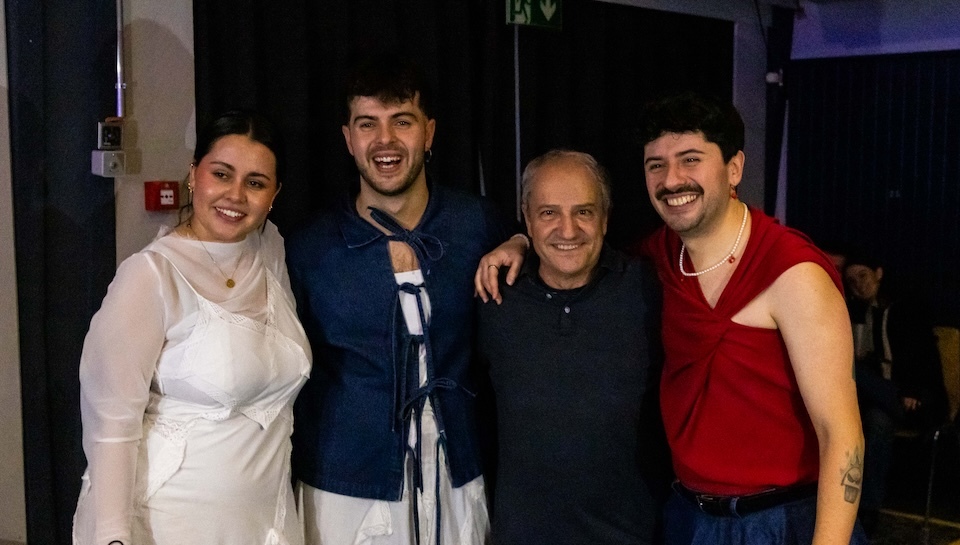 Alana co alcalde de Xenebra