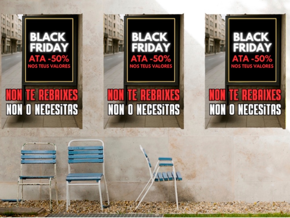 Campaña de Sensibilización Anti-Black Friday-Foto-Alba Louro con IA