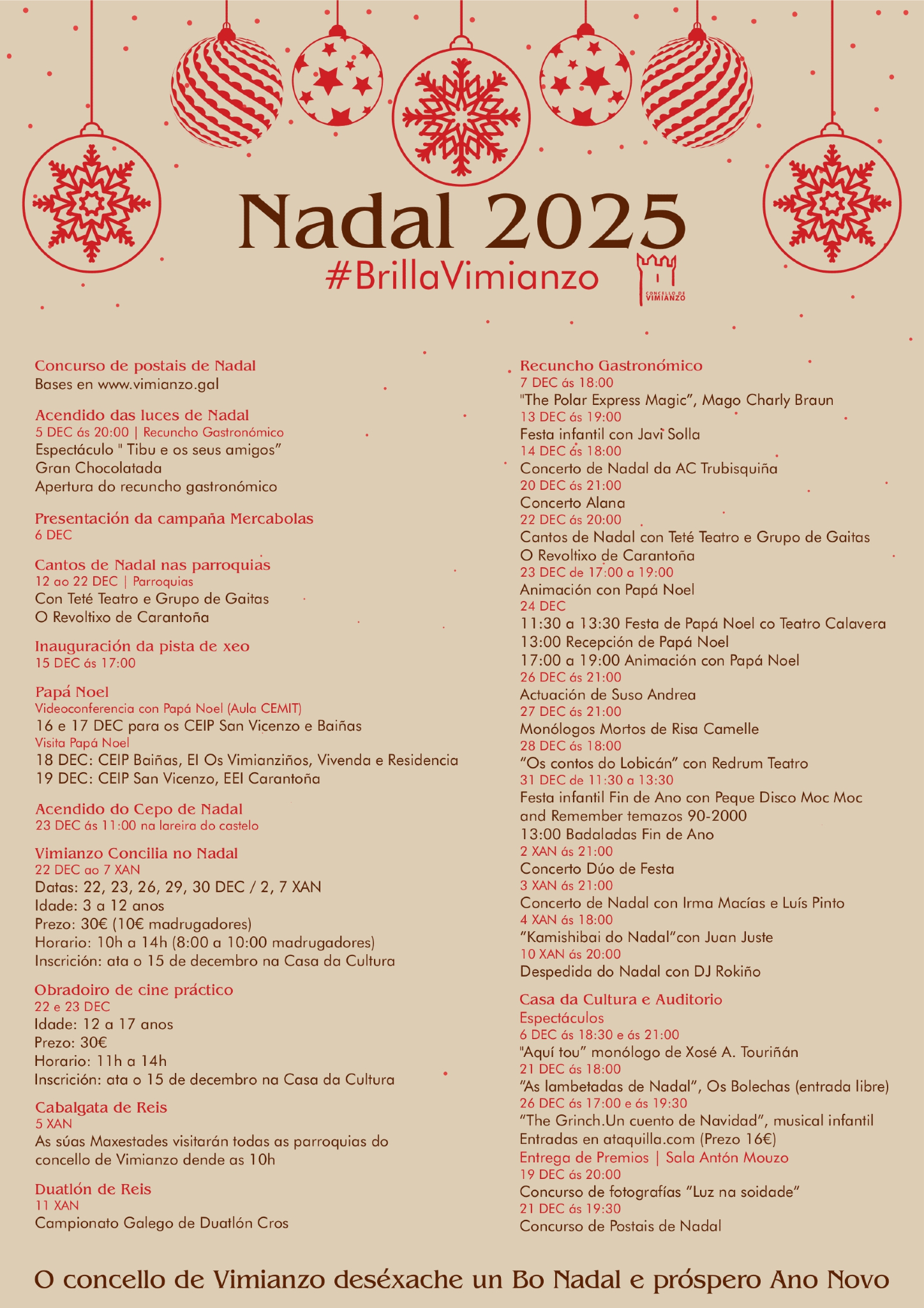 Programa Nadal Vimianzo 2025