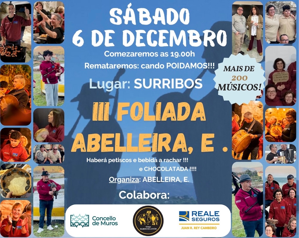 Cartel Foliada Abelleira-Muros