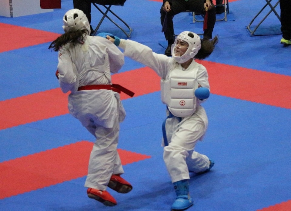 Daniela Garcia do Karate Do Carballo na final da Liga Nacional en Tenerife