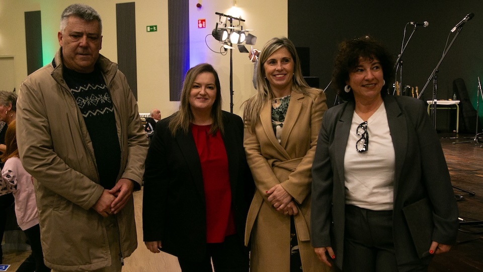 Politicos na estrea do auditorio do Viso