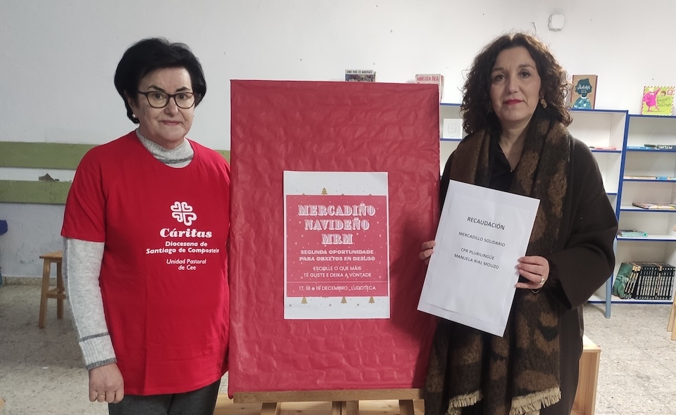 Caritas coa directora do Manuela Rial