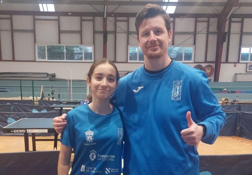 Claudia gerpe con Miguel Rey do AD Zas