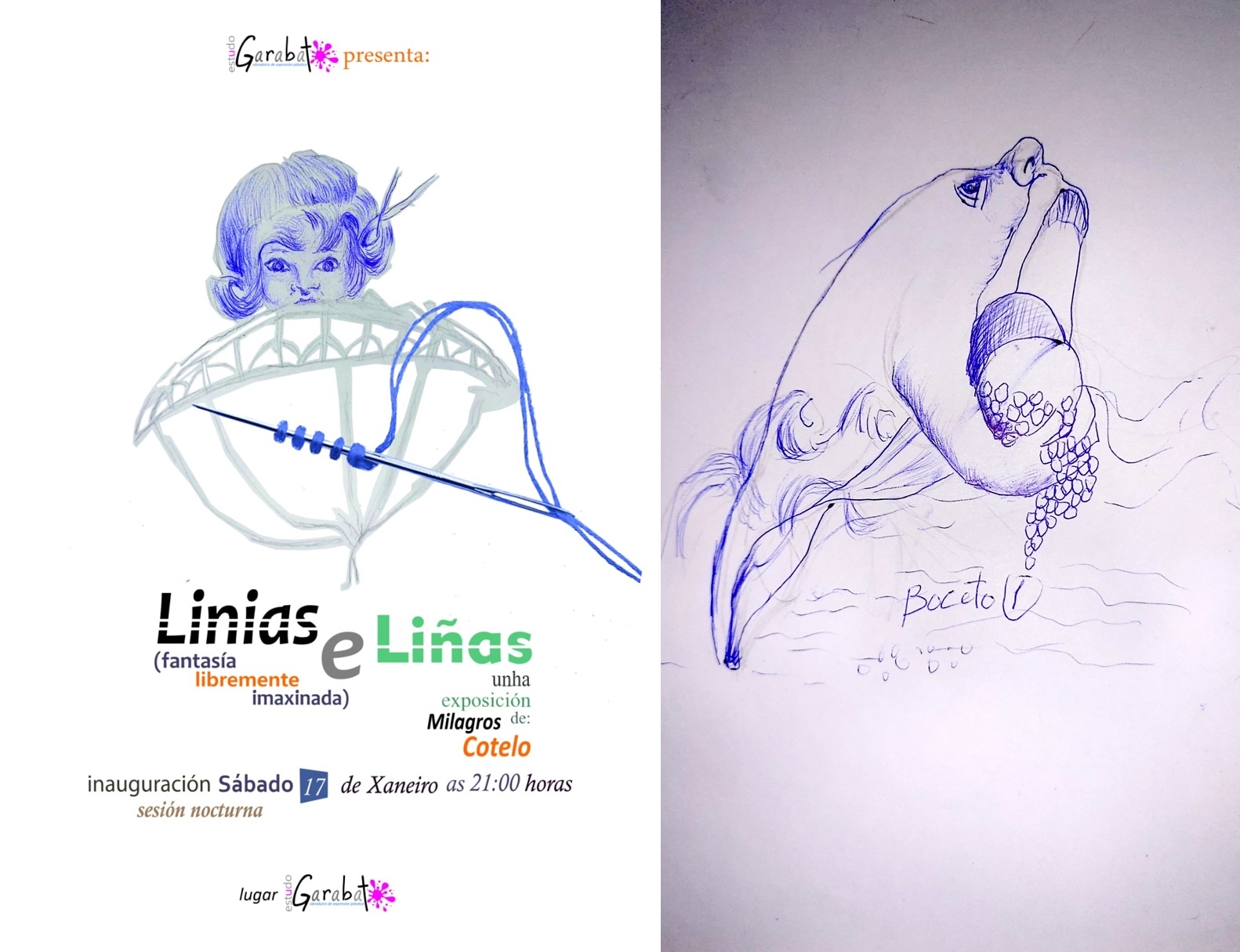 MIlagros Cotelo Cartel e Boceto