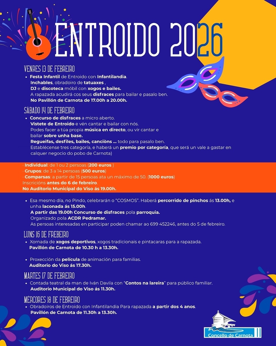Cartel Entroido Carnota 2026