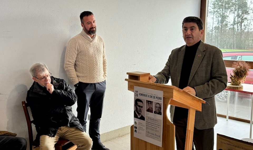 Homenaxe a Che de Pedro en Mazaricos Pedro Blanco