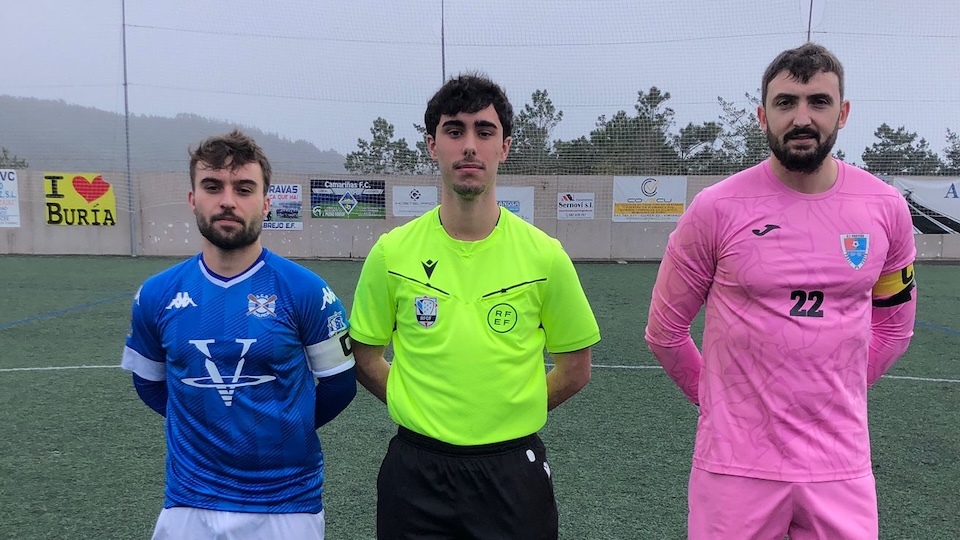 Aday e Mariolo co arbitro David Castro Varela