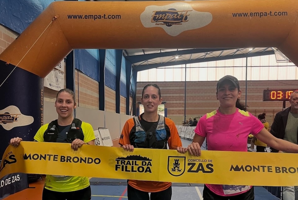 Monte Solis ganadora do Trilino de 13 km con Laura Felisa Lopz e Maria Tajes