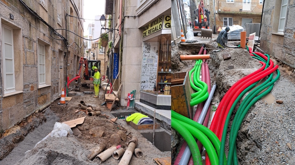Obras no casco vello de Muros 2