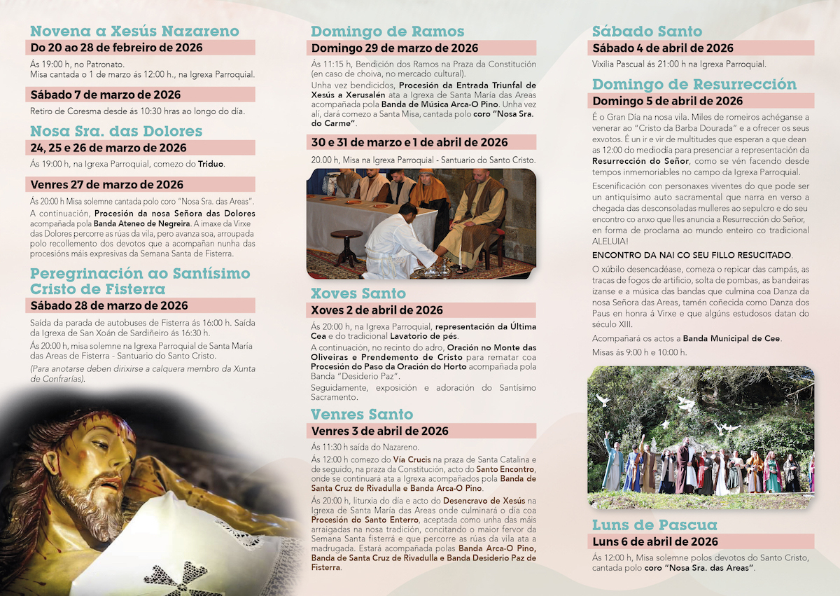 Programa liturxico Semana Santa Fisterra 20267