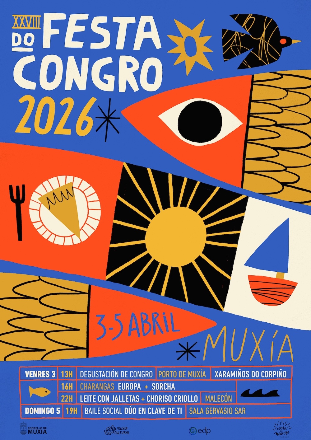 cartel festa do congro Muxia 2026