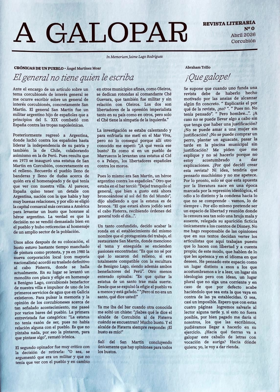 A Galopar revista literaria