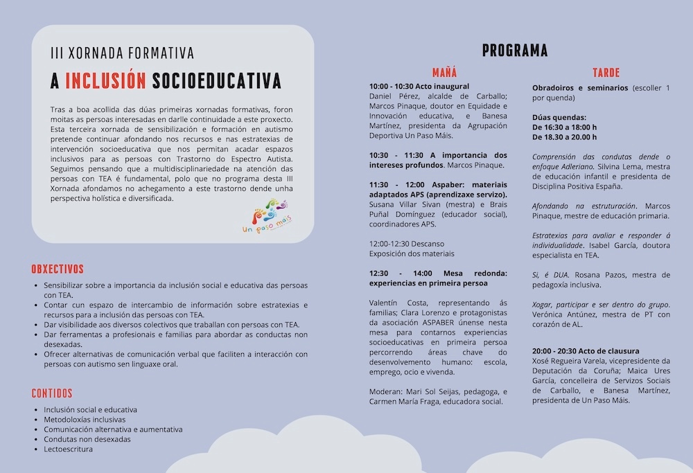 Xornadas TEA Carballo 2026 Programa