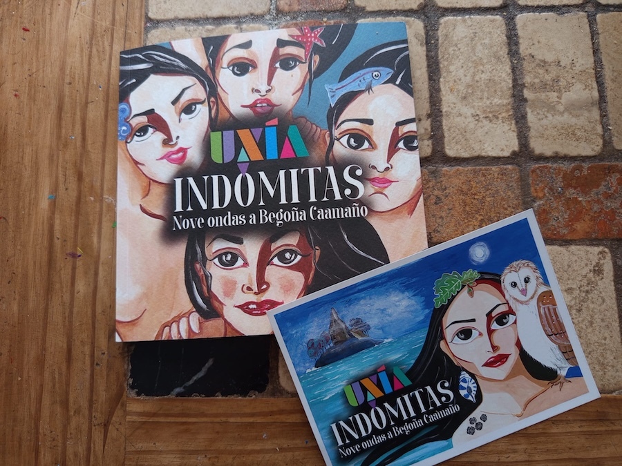 Portada de Indomitas de Uxia coas ilustracion de Viki Rivadulla