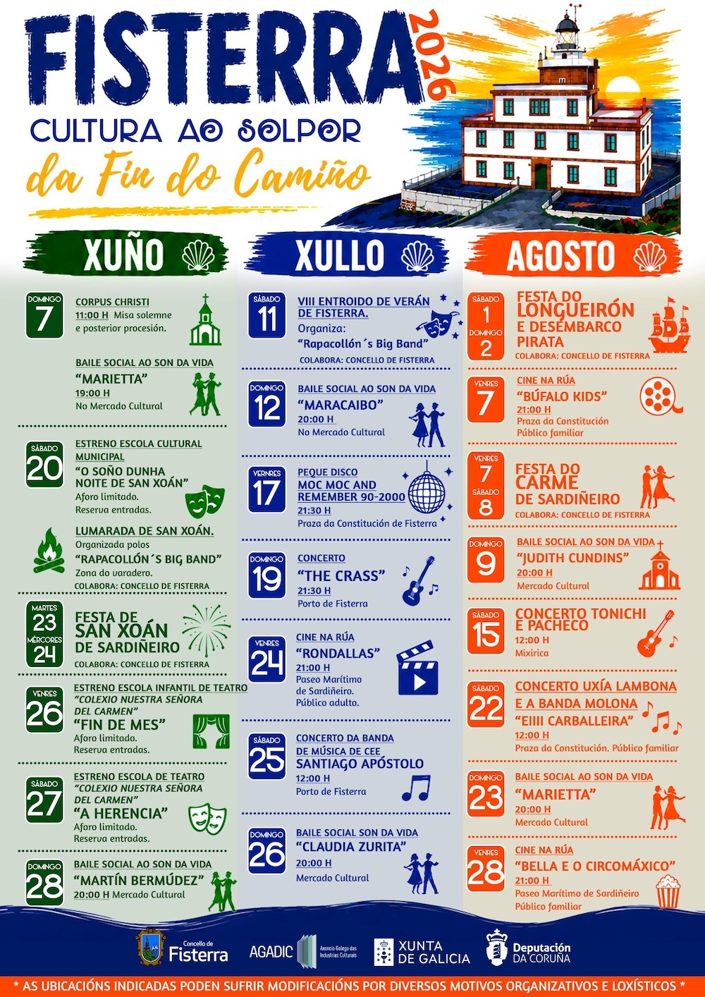 Programa Veran Cultural Fisterra 2026