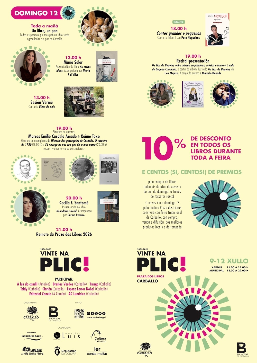 Programa Plic2026 Praza dos Libros Carballo 1